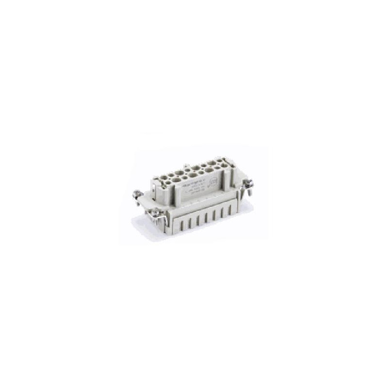 Insert HE, Raccordement à ressort, femelle, 24 pin, 16A, Polycarbonate, 24B|48B 